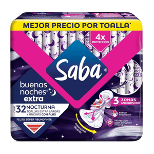 Toalla Femenina Saba 32 Un Extra Larga Nocturnas Con Alas