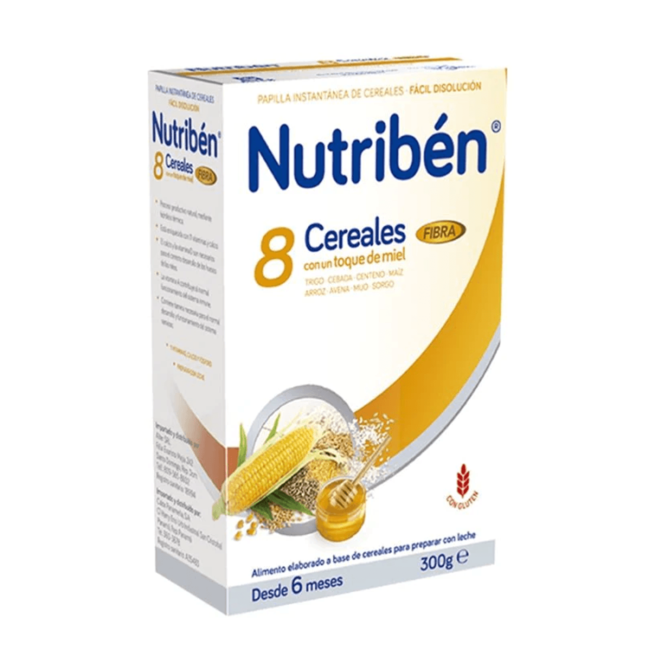 Nutriben 8 cereales con un toque de miel digest 600gr - Farmacia en Casa  Online