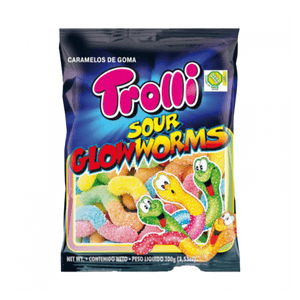 Gomita Sour Glow Worms Trolli 100g