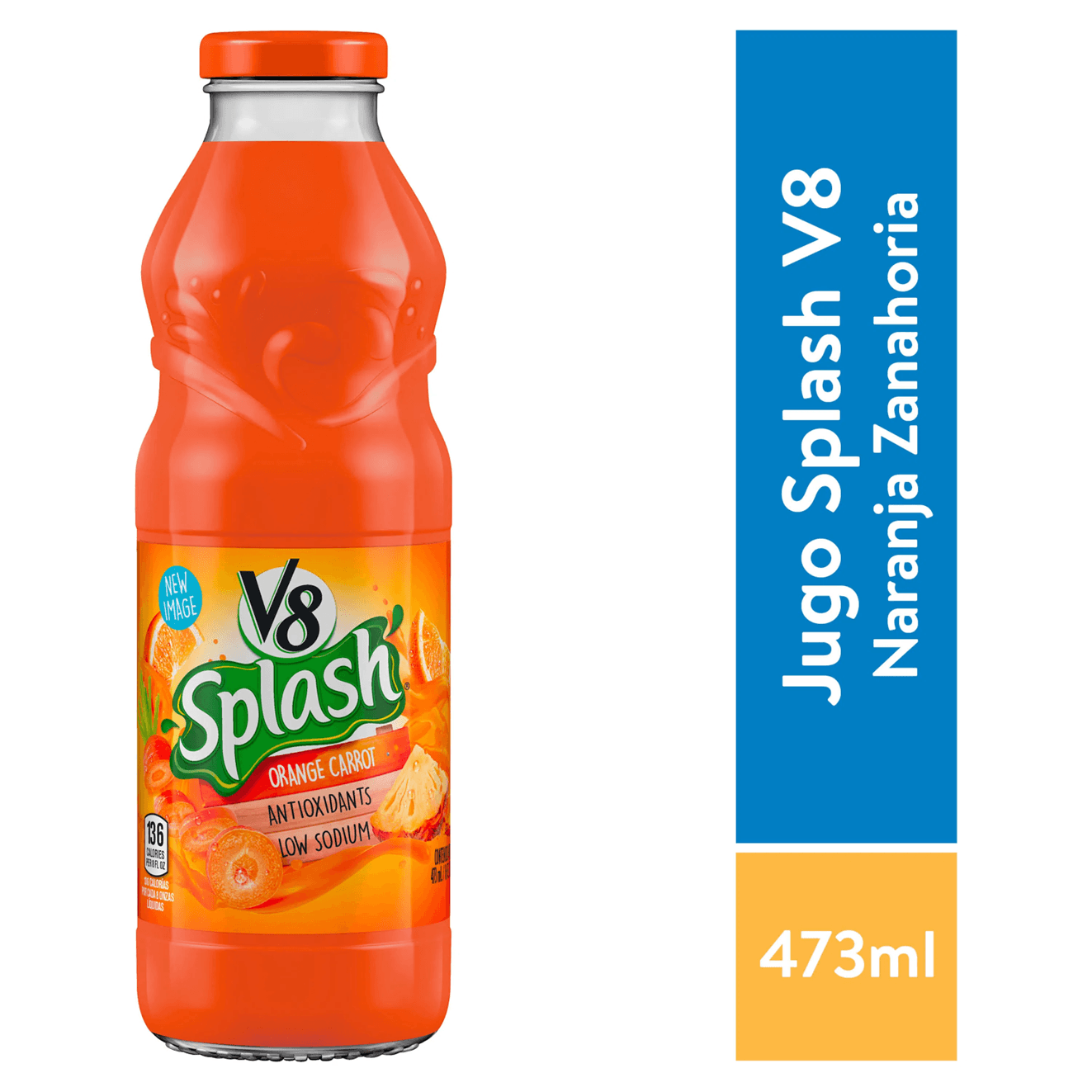 Jugo De Naranja V8 Splash Naranja Zanahoria 473ml