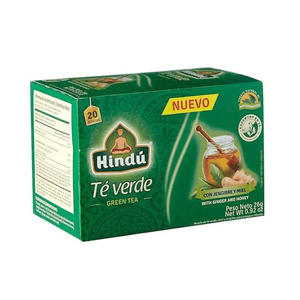 Te Hindu Verde Jengibre Y Miel 20 Sobres