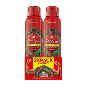 Desodorante En Aerosol Old Spice Leña 2 Piezas De 96g