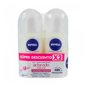 2Pack Desodorante Nivea Roll On Aclarado Natural 100ml