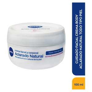 Crema Body Nivea Aclarado Natural Todo Tipo Piel 100ml