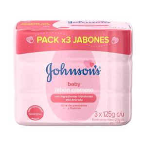 3 Pack Jabon Johnson Cremoso Humectante 110g