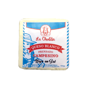 Queso Blanco Prensado La Cholita Bajo en Sal 250 Gr