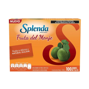 Endulzante Splenda fruta del monje 100 sobres de 1 g c/u