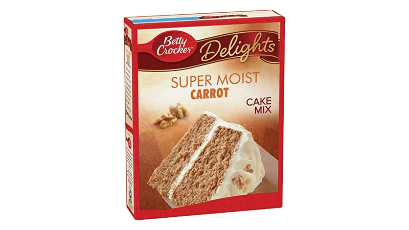 Pastel Betty Crocker Cake Mix Carrot