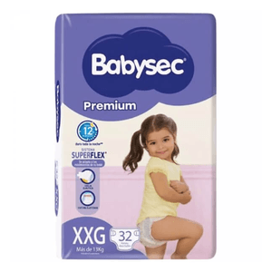 Pañal Babysec Premium Xxl 32 Un