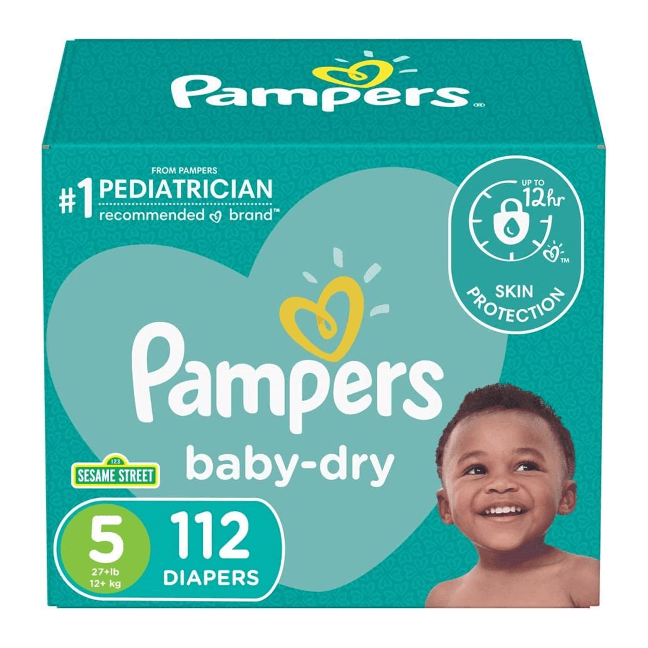 Pampers Baby Dry Diapers Giant Pack, Size 5, 112