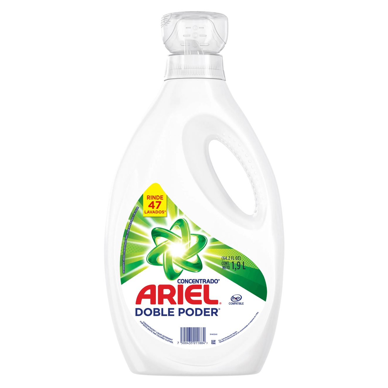 La Vaquita - Detergente Líquido Ariel Doble Poder Concentrado