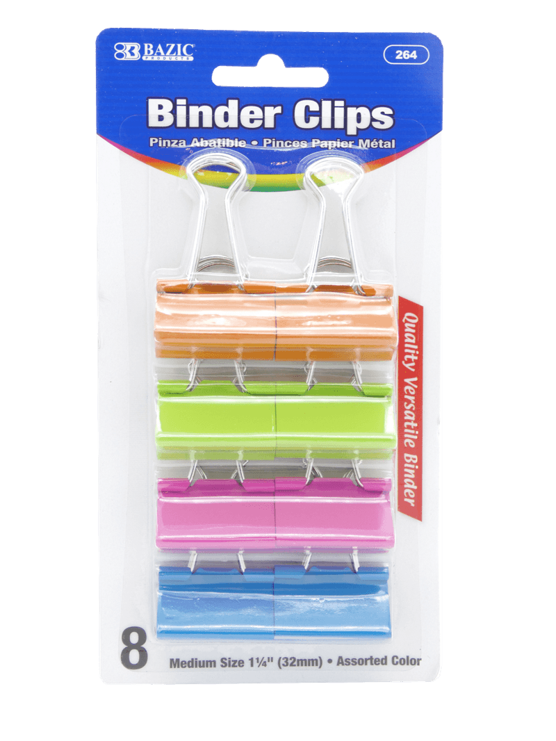 Clips-de-Carpetas-de-Colores-32MM-8-PC-Bazic-0764608002643