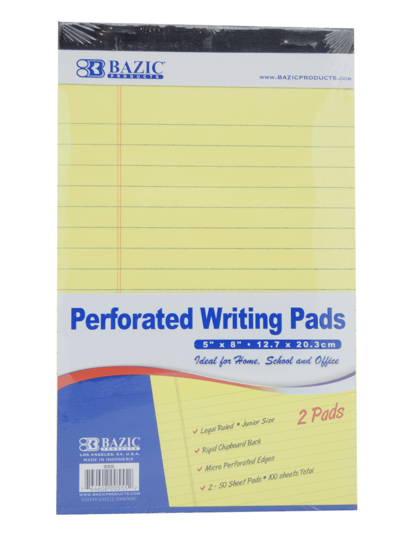 Pad-de-Hojas-Amarillo-5X8IN-BAZIC-0764608005552