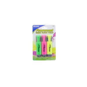 Resaltador Fluorescente 3PC BAZIC