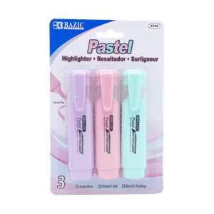 Resaltador Color Pastel 3PC BAZIC