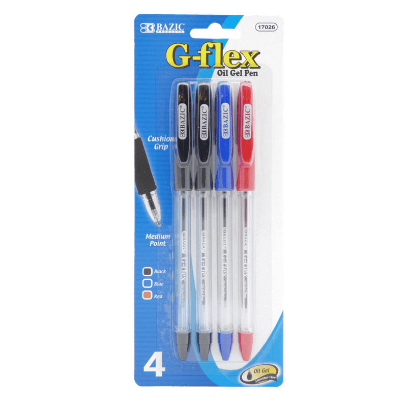 Boligrafo-en-Gel-de-colores-surtidos-4PC-BAZIC-17026-0764608170267
