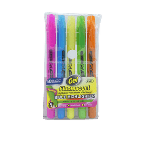 Resaltador  Gel Fluoresce 5Pc Bazic 2341