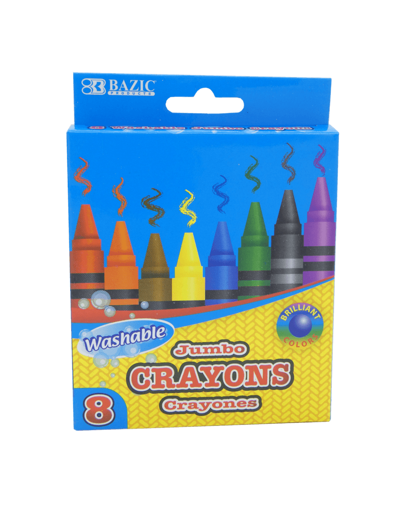 Crayon-Lavable-Jumbo-8Pc-Bazic-2539-764608025390