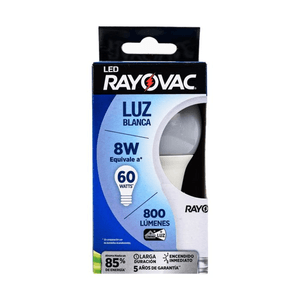 Rov Bombillo Led 8 W 110-130V RAYOVAC Luz Blan