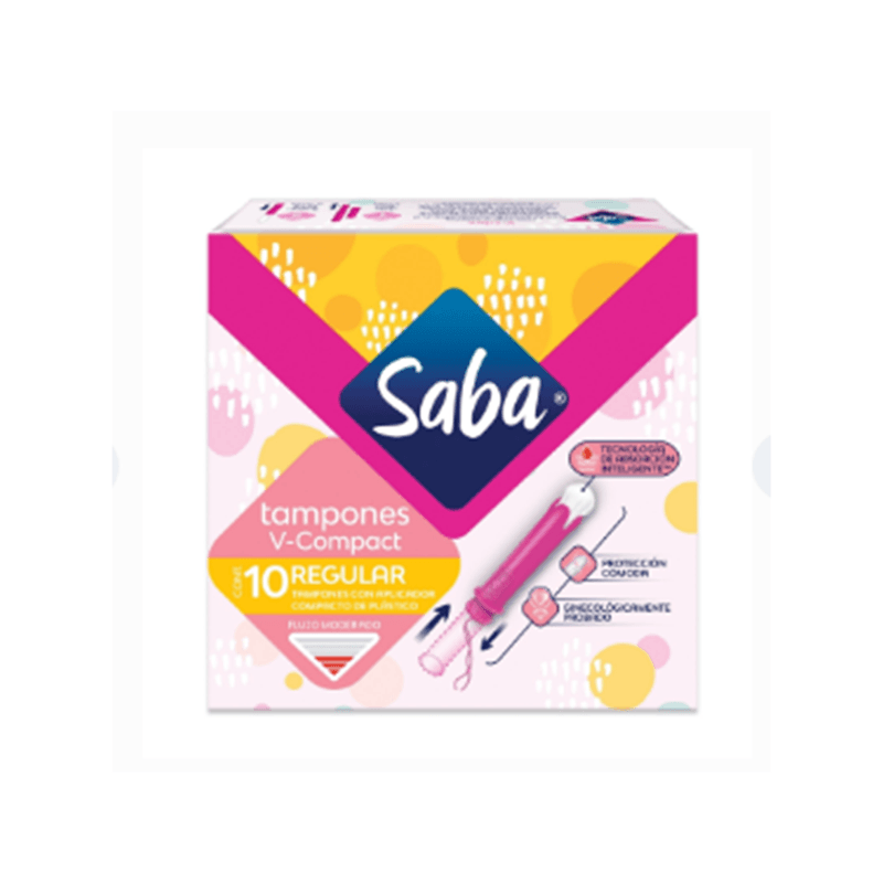 Tampones-Saba-V-Compact-Regular-10-Piezas