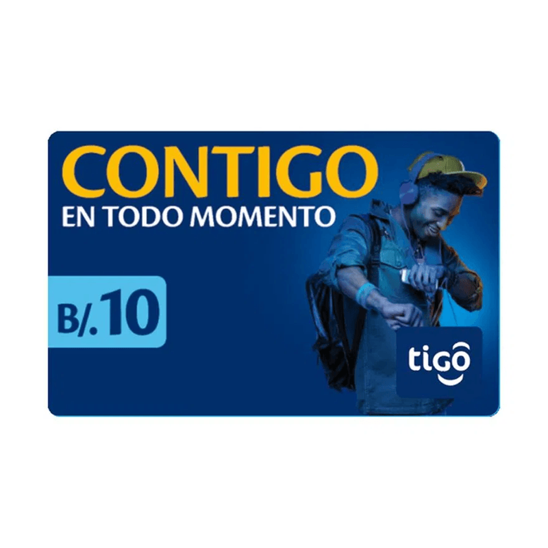 Tarjetas Prepago Tigo De B/. 10.00