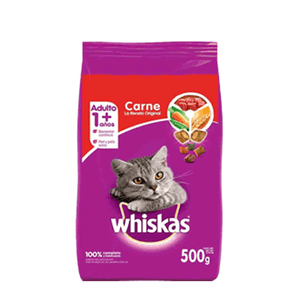 Alimento Para Gatos Whiskas De Carne Original 12Bl/500Grs. Welc