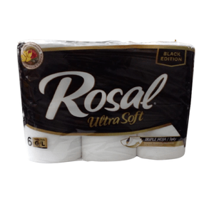 Papel Higienico Rosal Black Triple Hoja 6 Royos