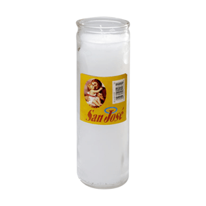 Velas San Jose 7 Dias Blanca Con Vaso