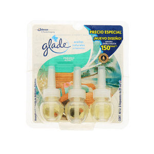 Glade Repuesto 3 Pack Paraiso Azul