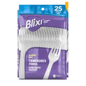 Tenedores Blancos 25 Un Blixi