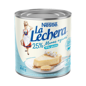 Leche Condesada La Lechera 410 G 25% Menos De Azucar