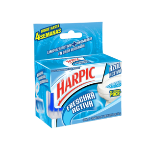 Pastilla para baño uper Azul Sencil 35Gr Harpic Past