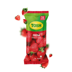 Paleta Sabor  Fresa 75G 16U  Tosh