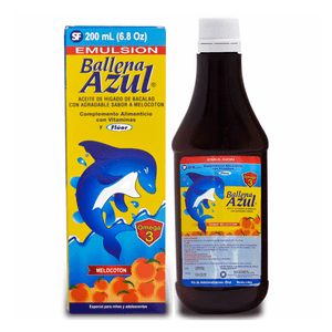 Emulsion BALLENA AZUL  200ML Melocoton