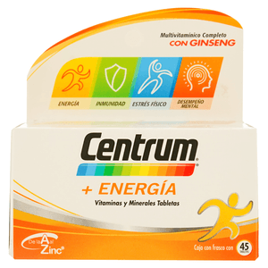 Multivitamínico Centrum mas Energía - 45 Tabletas
