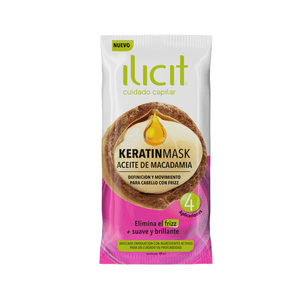 CREMA DE TRATAMIENTO CAPILAR KERATINMASK AROMA MACADAMIA 40 ML  MARCA ILICIT