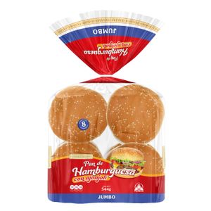 Pan De Hamburguesa Jumbo Panama Bakery 420g C/A