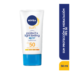 Protector Solar Nivea Sun Facial Light Feeling Fps50 Uva Uvb 50Ml