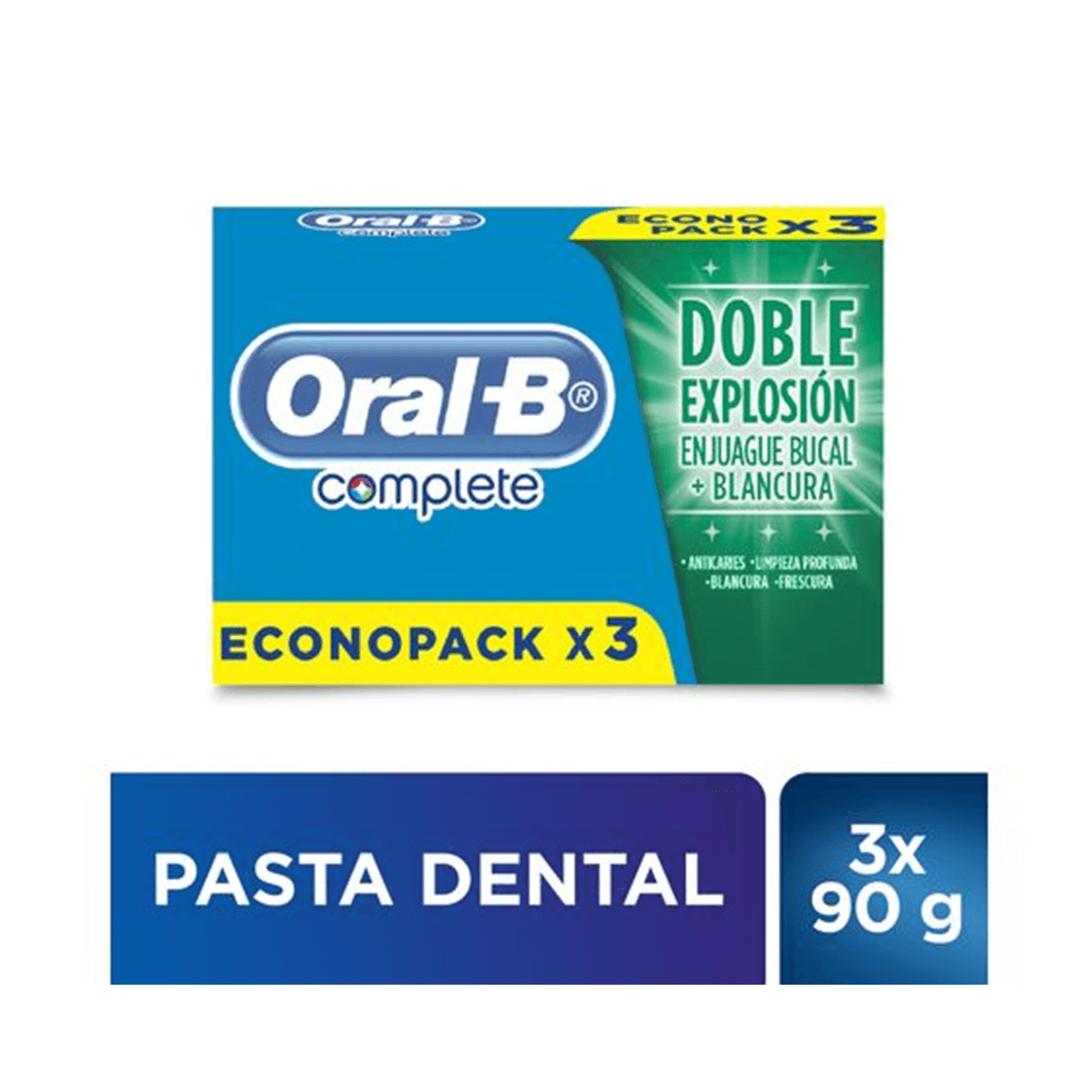 Pasta Dental Oral B 66 Ml 3 Pack Complete Green 4 En 1