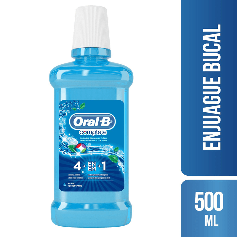 Enjuague Bucal Oral B 500 Ml Menta Refrescante Sin Alcohol