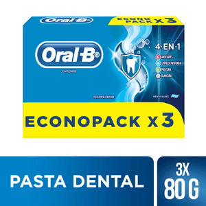 Pasta Dental Oral B 66 Ml 3 Pack Complete Blue 4 En 1
