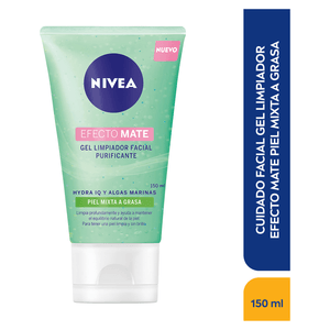 Gel Limpiador Facial Nivea Purificante Efecto Mate Piel Mixta A Grasa 150 Ml