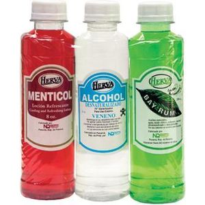 3Pack Herva 240Ml Bay Rum 8Oz   Menticol 8Oz  Alcohol 70 8Oz