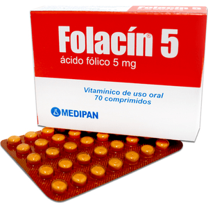 Acido Folico 5Mg Folacin 70 Comprimidos