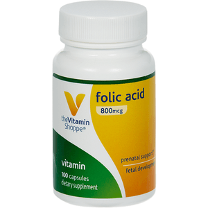 Acido Folico 800 Mcg The Vitamin Shoppe 100 Capsulas