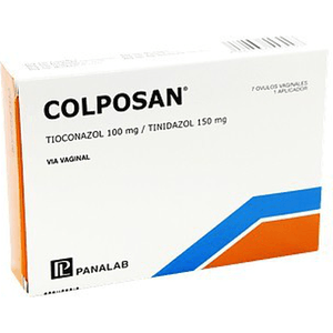 Colposan Ovulos Vaginales Y Aplicador Tioconazol Tinidazol 7 Ovulos