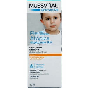 Crema Facial Mussvital Dermactive Piel Atopica Sensibles 50 Ml