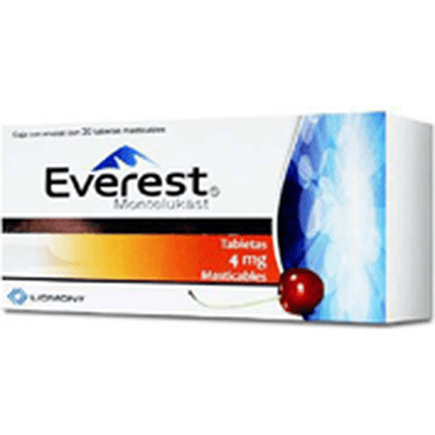 Everest 4 Mg Montelukast 30 Tabletas