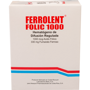 Ferrolent Folic 30 Capsulas