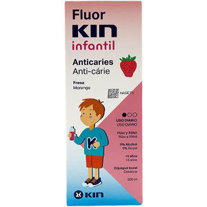 Fluor Kin AntiCaries Para Ninos Enjuague Bucal 500 Ml